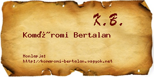 Komáromi Bertalan névjegykártya